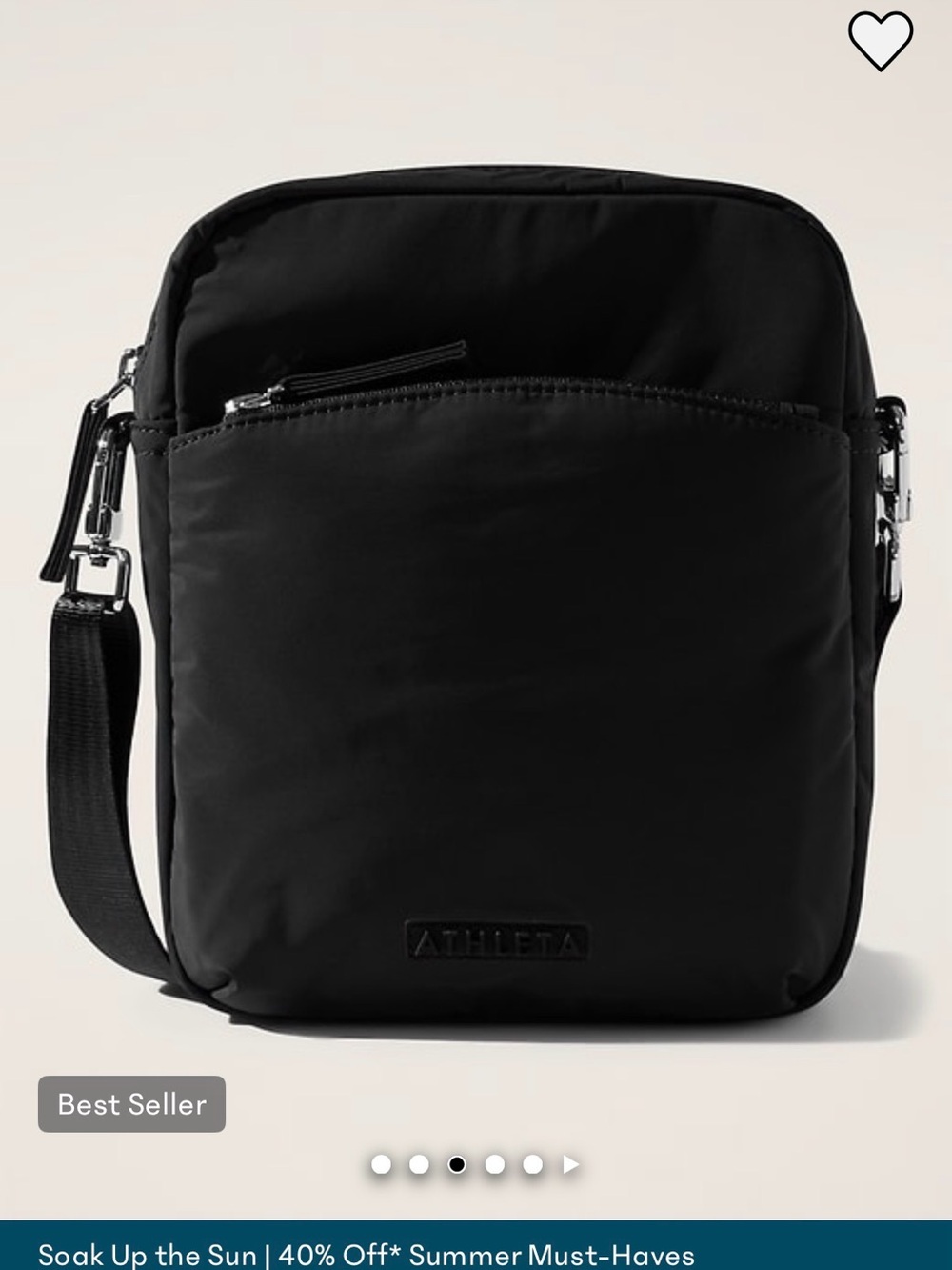 Athleta Black Crossbody Bag